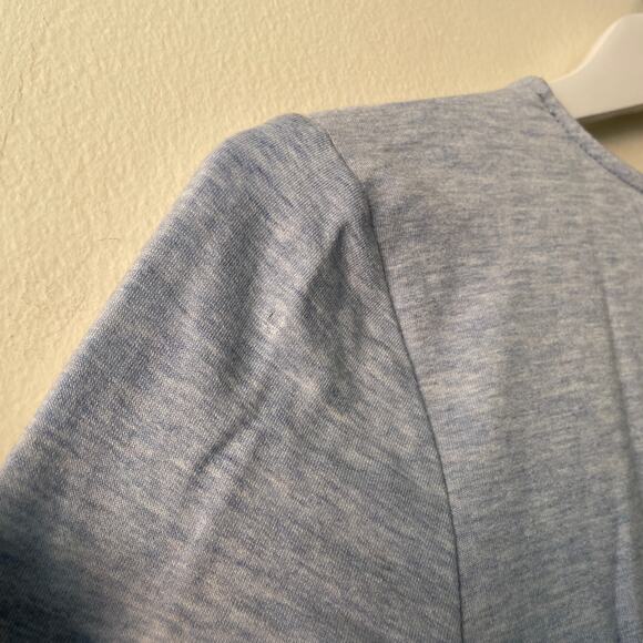 J. Jill Light Blue Luxe Tencel Crewneck Long Sleeve Knit Dress with Pockets - S - Picture 7 of 10